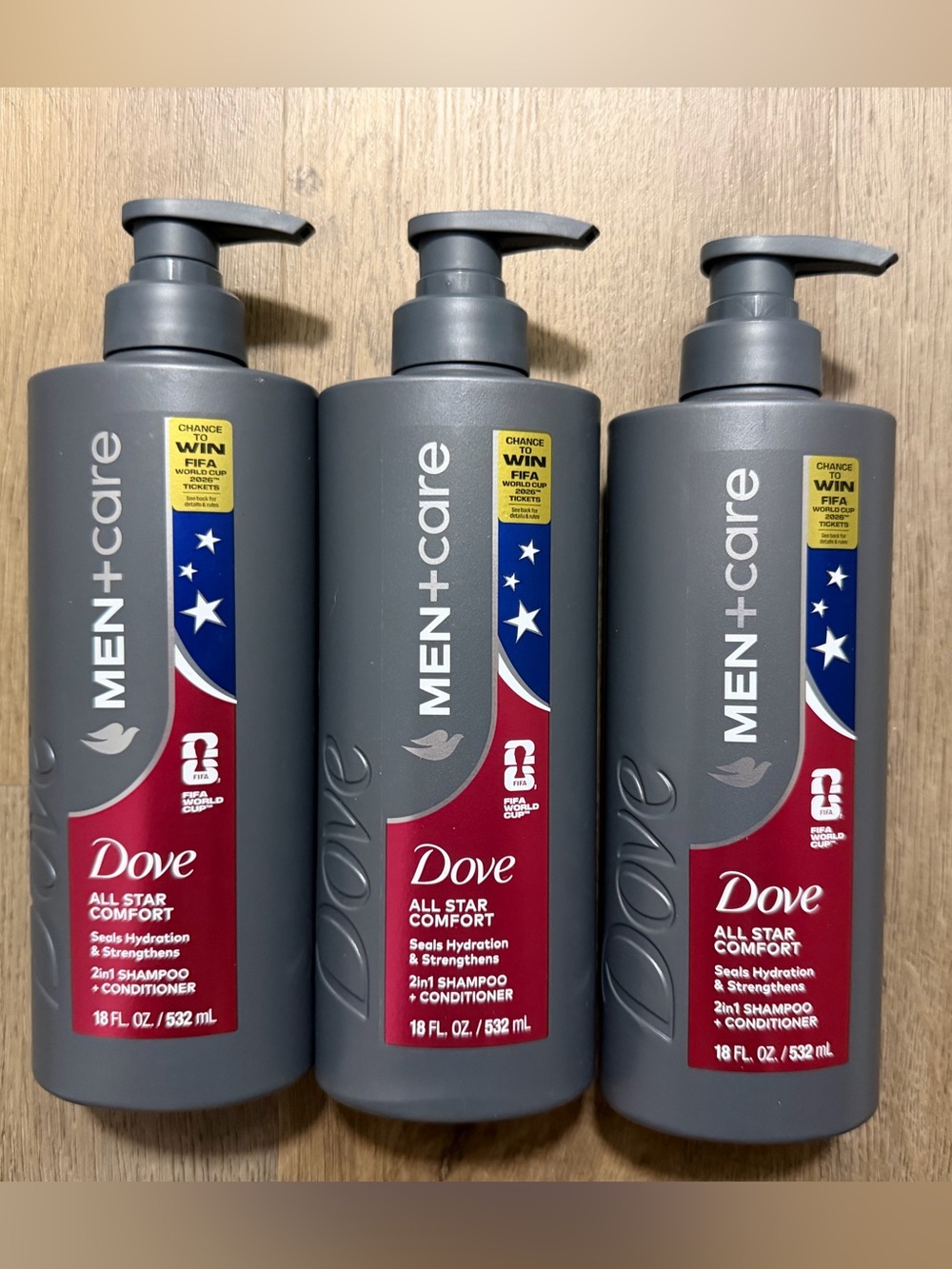 Dove Men All Star Comfort 2in1 Shampoo and Conditioner Bundle